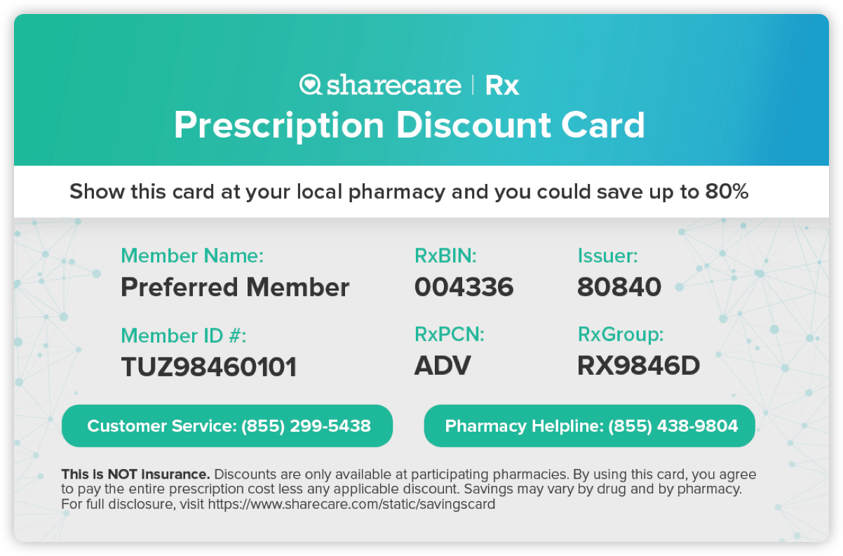 example discount card